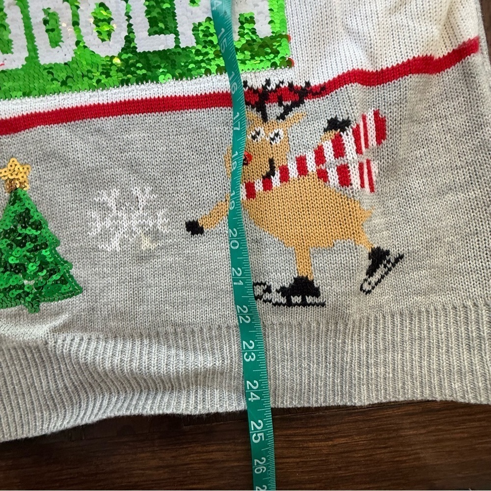 NWT Joe  Boxer Gray and Red Team Santa / Reindeer jr. XL Sequins Reversible - Picture 12 of 12